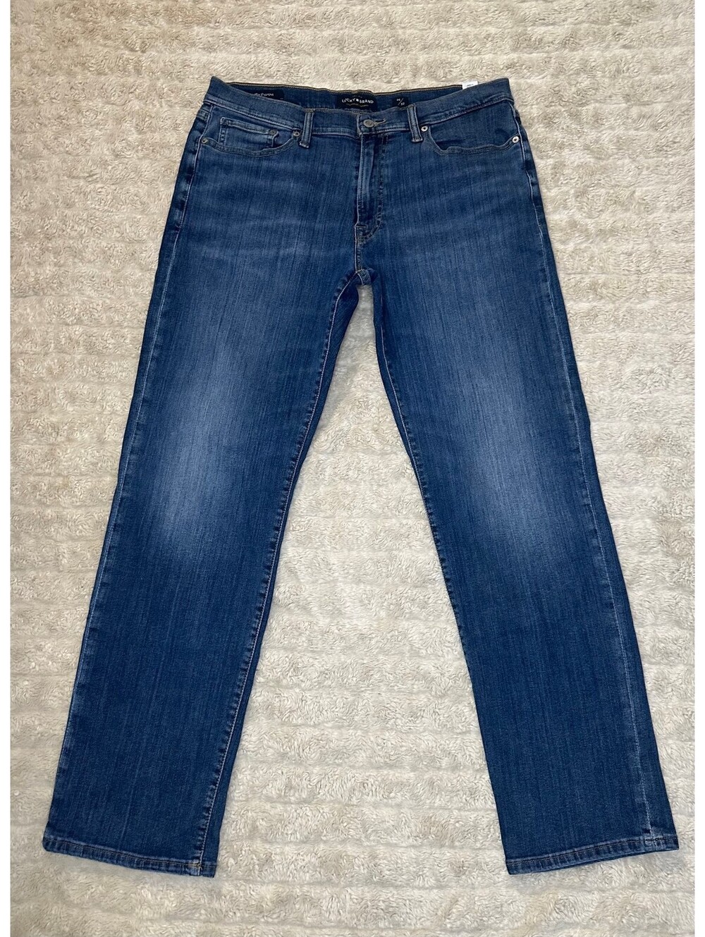Lucky Brand 363 Straight medium wash mid rise stretch denim jean 34x32 classic